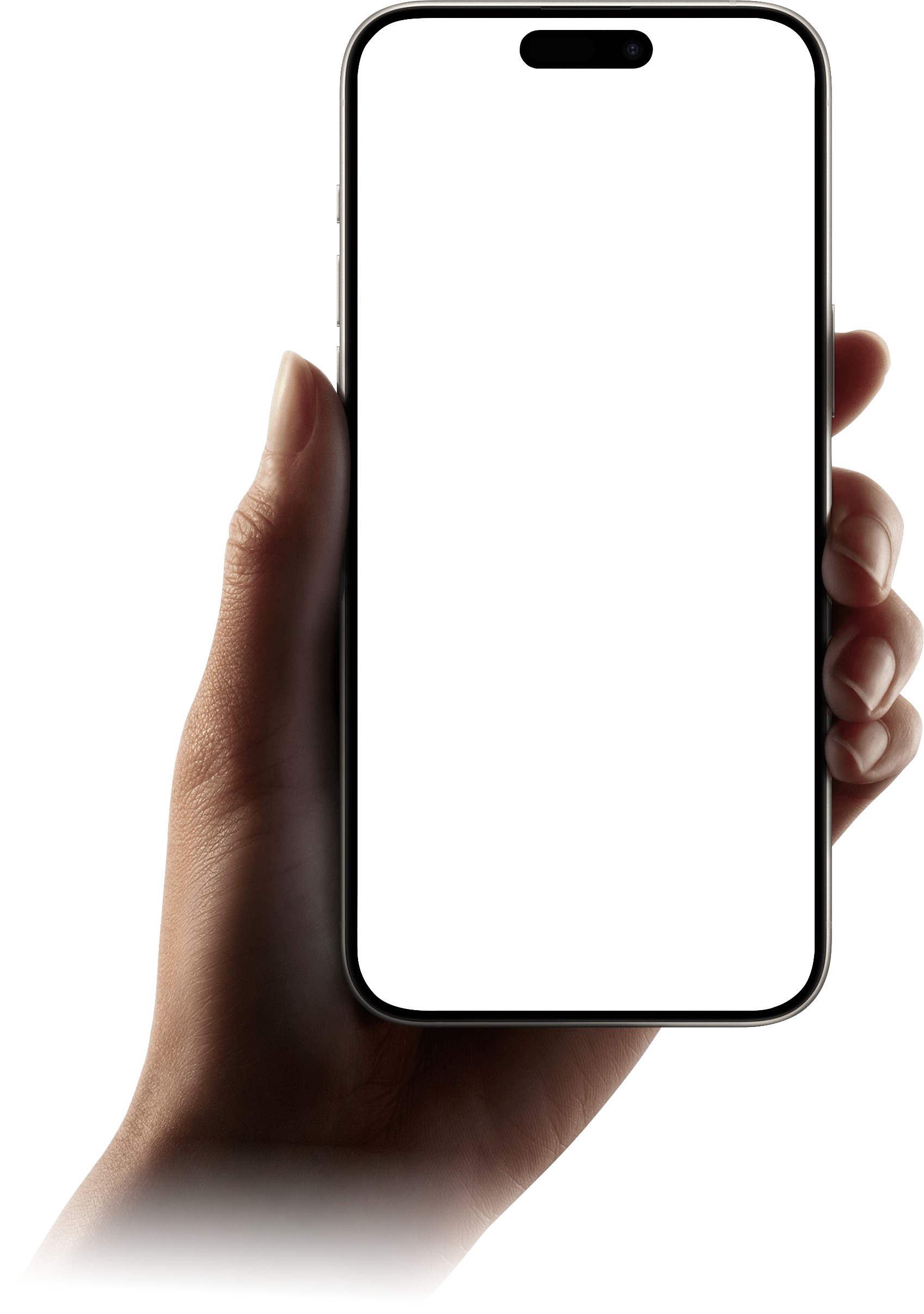 Hand holding iPhone